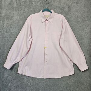 Tommy Bahama Men's Button Dress Dress Shirt Long Sleeve Pink‎ Size 17.5 / 34-35